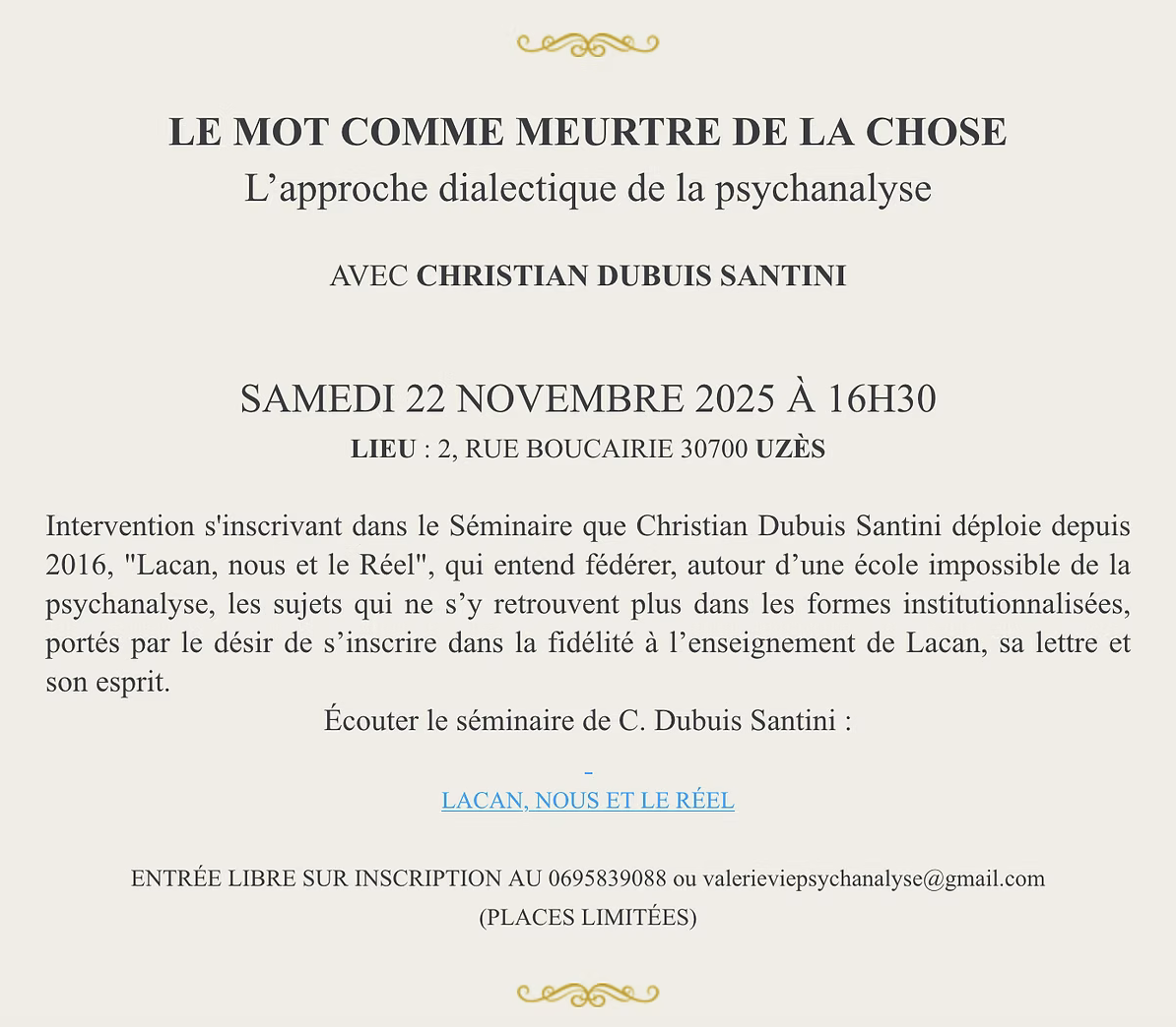 Séminaire 2025 Uzès